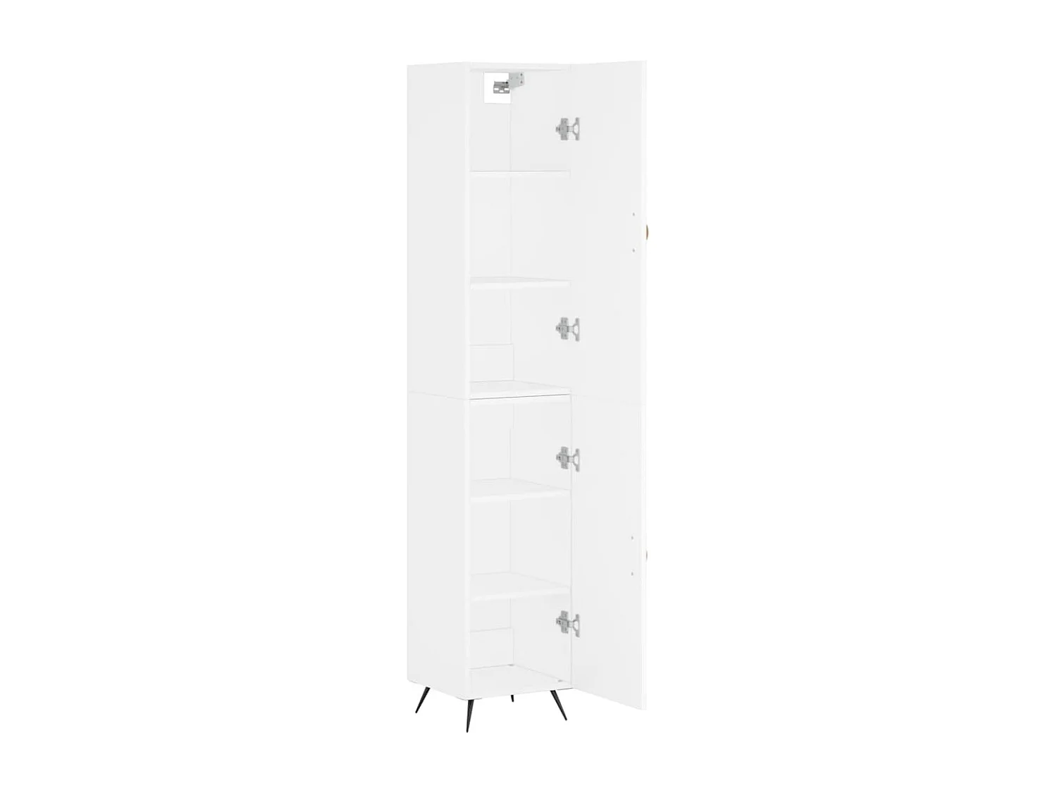 Buffet haut Blanc 34,5x34x180 cm Bois d'ingénierie