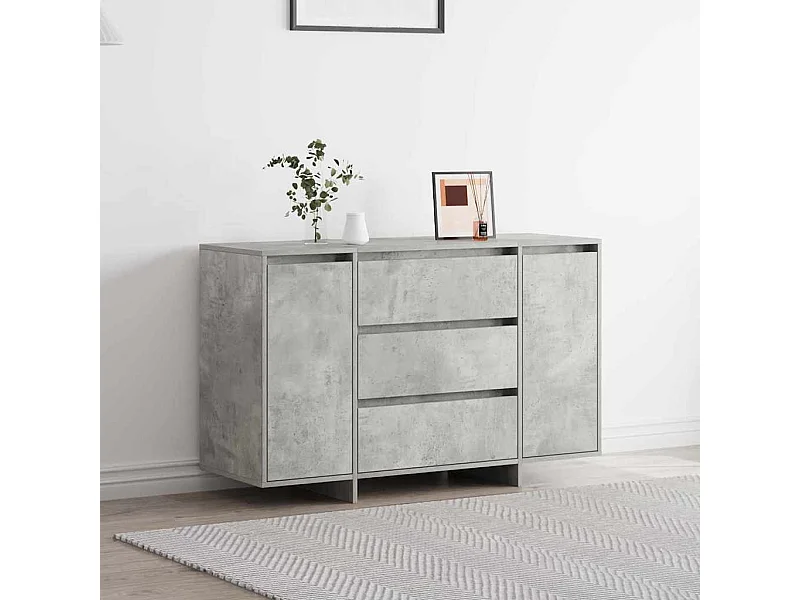 Credenza grigio cemento 120x41x75 cm in legno ingegnerizzato