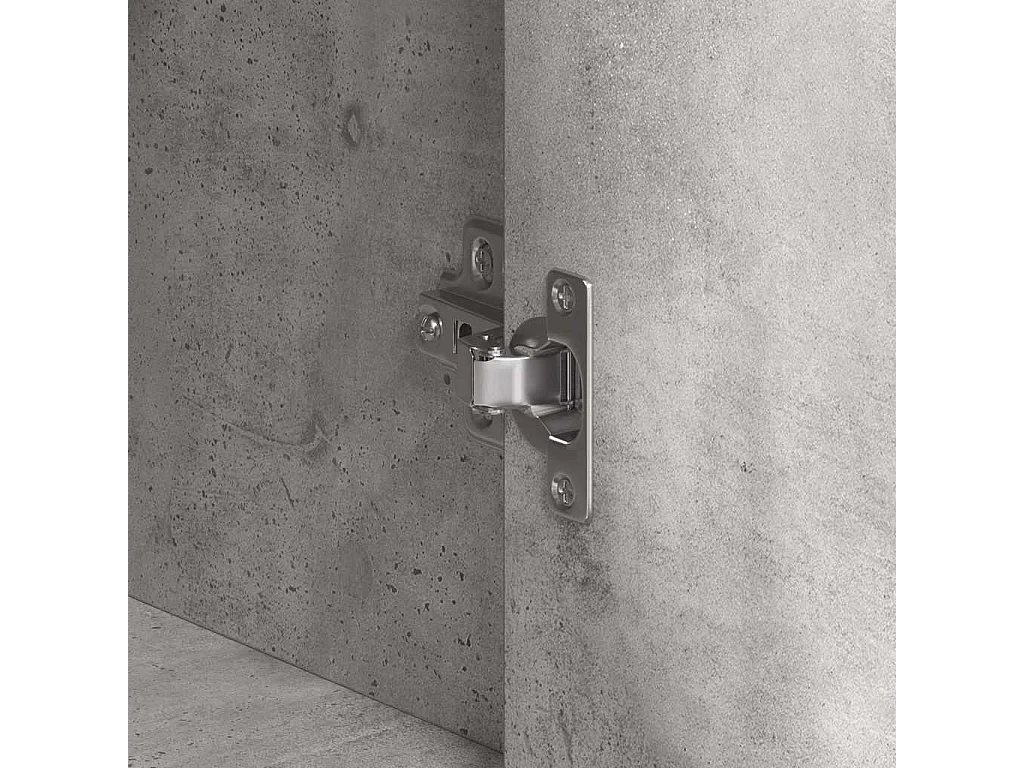 Buffet Gris Béton 120x41x75 cm en Bois d'ingénierie