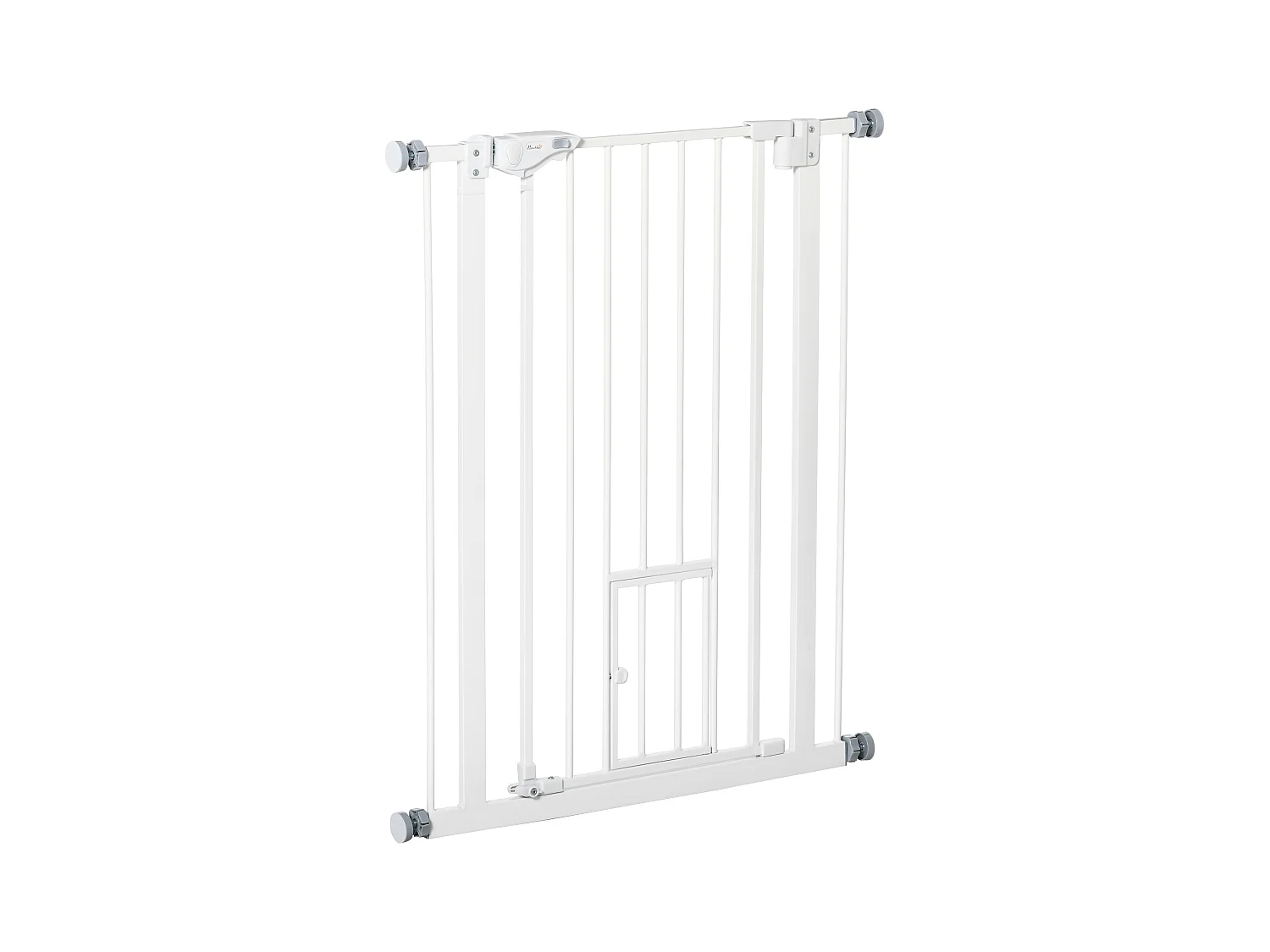 Barrière de sécurité extensible pour porte sans perçage, fermeture automatique, plastique et acier, blanc (80x3.5x91.4 cm)