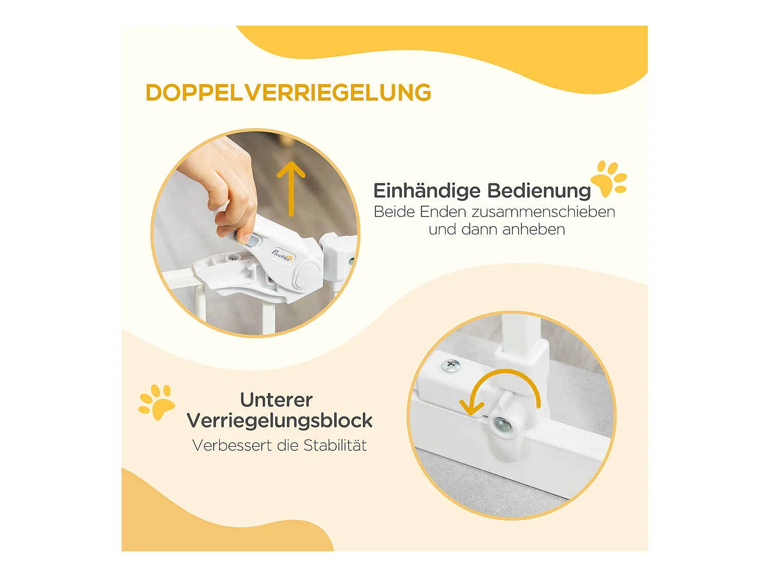 Barrière de sécurité extensible pour porte sans perçage, fermeture automatique, plastique et acier, blanc (80x3.5x91.4 cm)