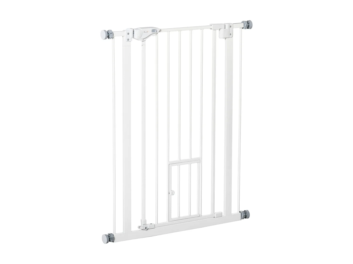 Barrière de sécurité extensible pour porte sans perçage, fermeture automatique, plastique et acier, blanc (80x3.5x91.4 cm)