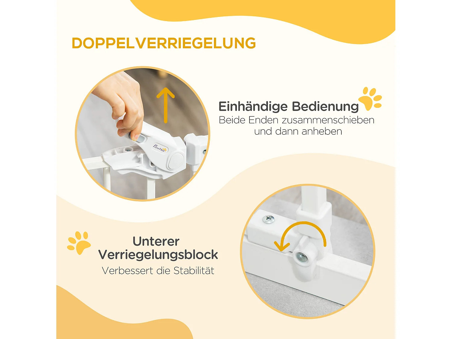 Barrière de sécurité extensible pour porte sans perçage, fermeture automatique, plastique et acier, blanc (80x3.5x91.4 cm)