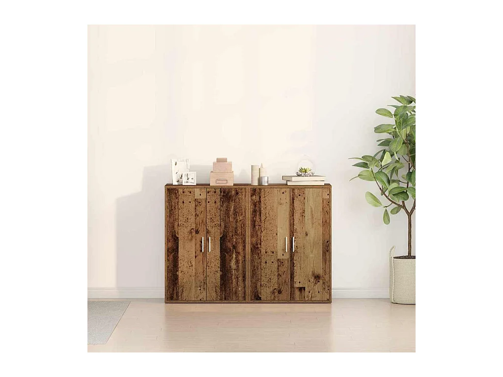 Credenza in legno antico 60 x 31 x 84 cm Legno ingegnerizzato