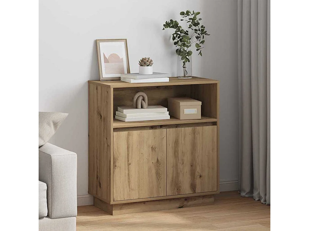 Dressoir met LED Artisan Oak 71x34,5x75 cm Technisch hout