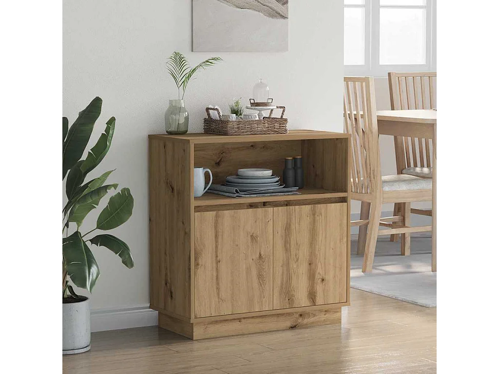 Dressoir met LED Artisan Oak 71x34,5x75 cm Technisch hout