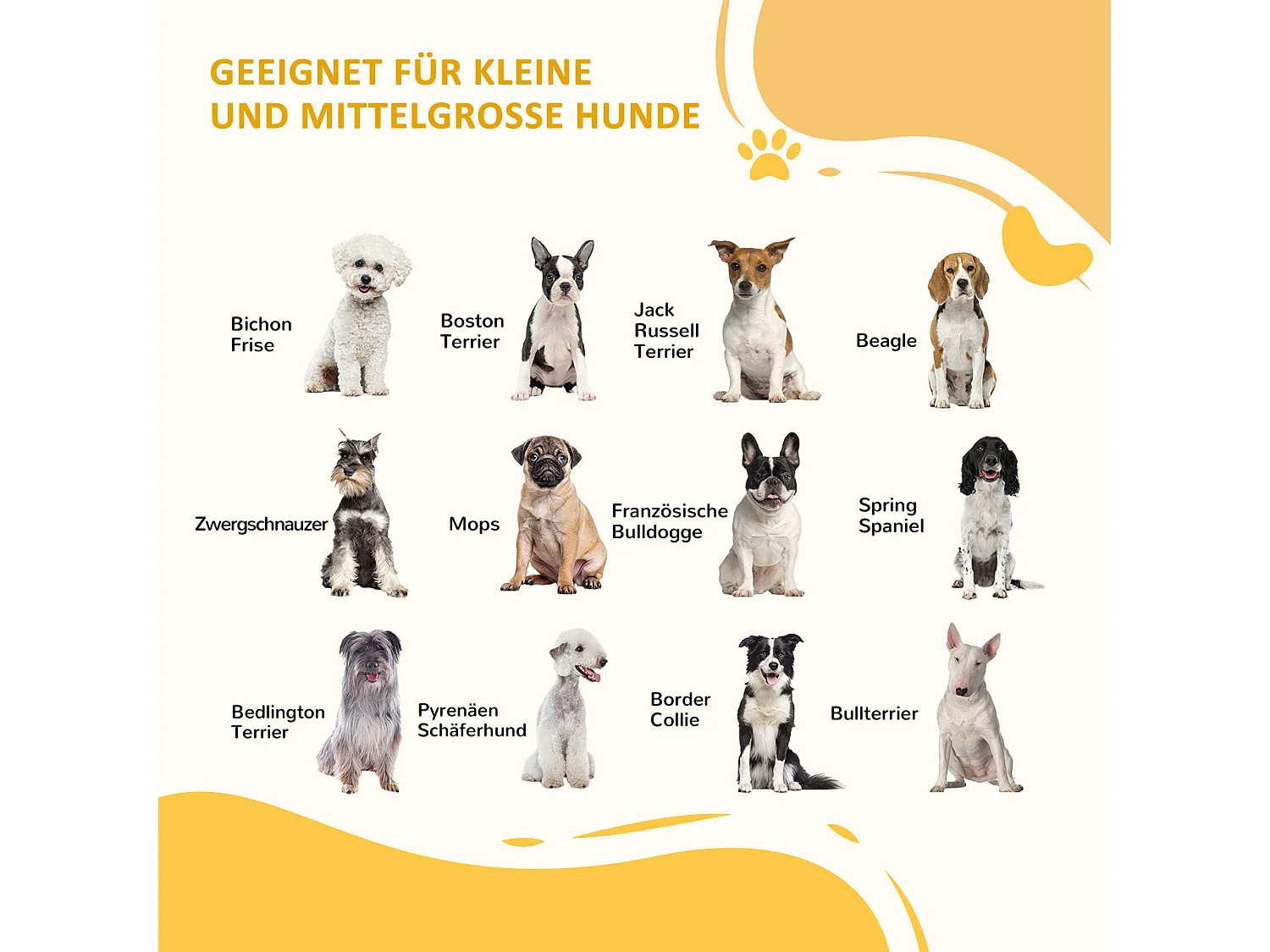 Cancelletto regolabile per cani con porta, in legno massello, marrone (113-166x36x71cm)