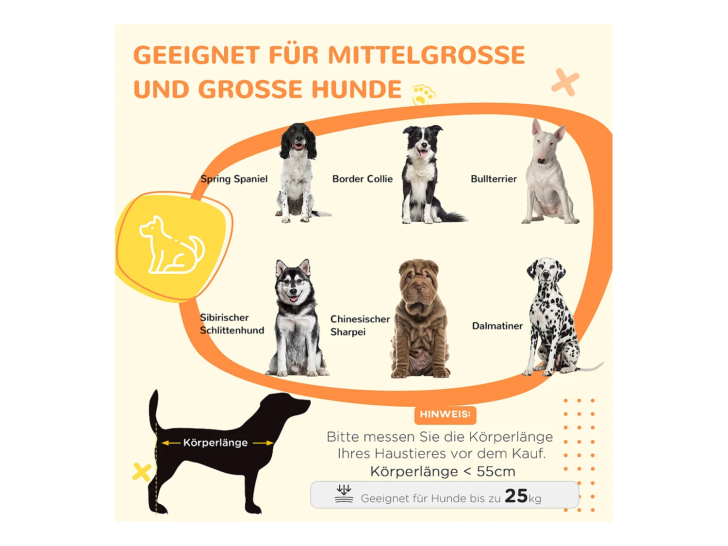 Cabane pour chien avec plateau de table, cage et maison, double portes, rembourrée, panneau de particules, chêne (90x58x65cm)