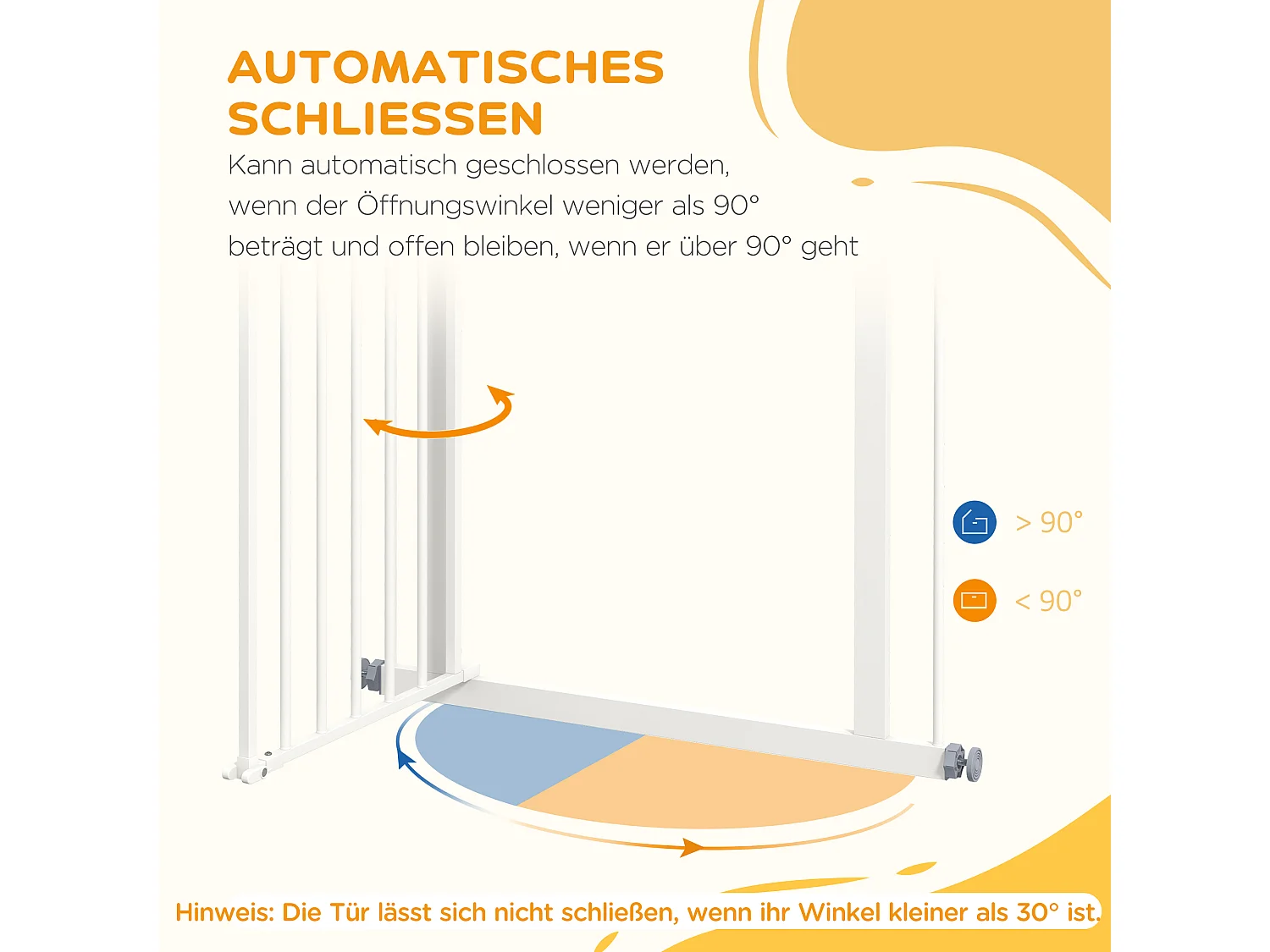 Beschermrooster voor honden en katten, verstelbare barrière zonder boren, metaal en kunststof, wit (80x2x77 cm)