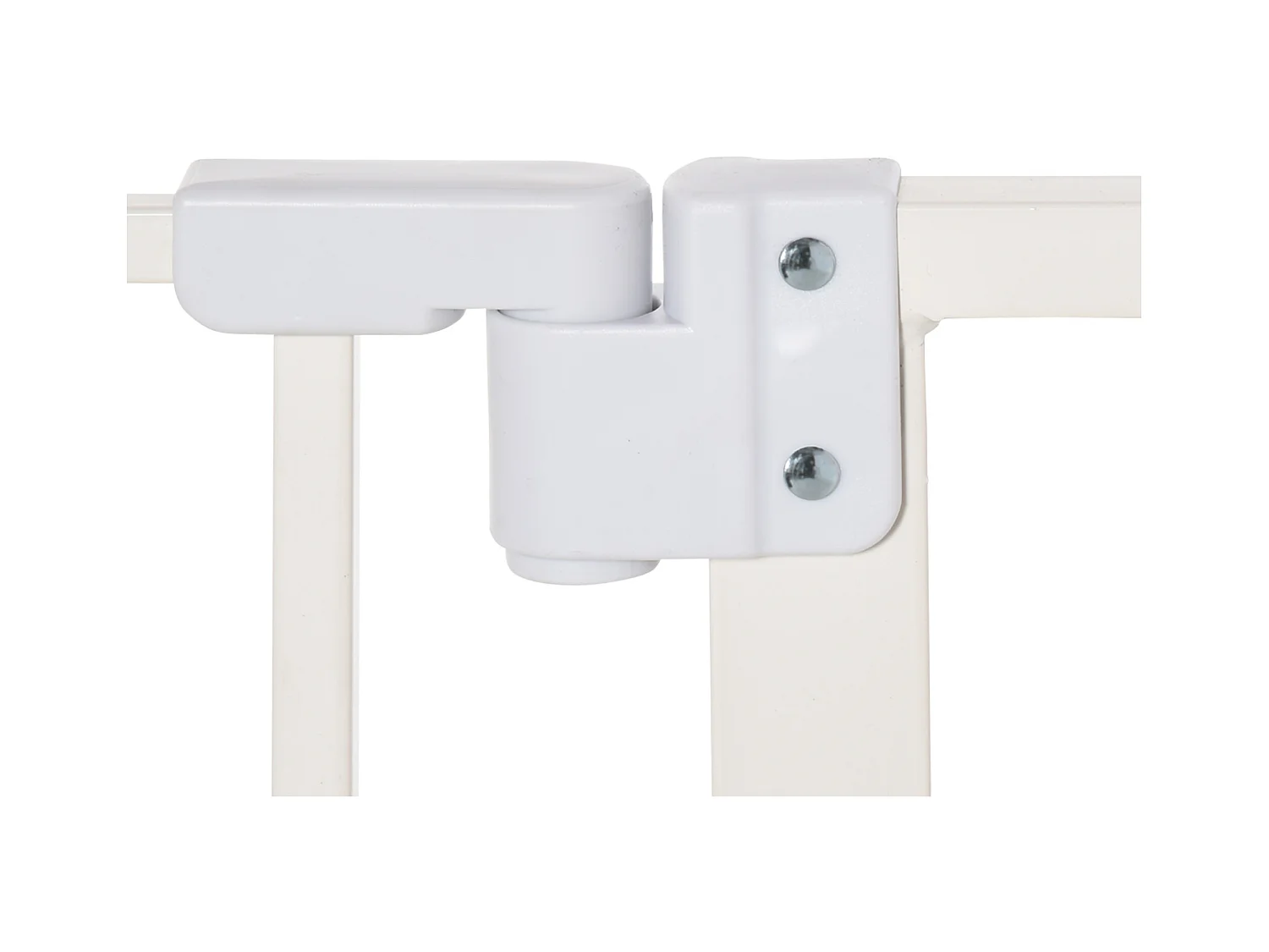 Grille de protection pour porte sans perçage, réglable en largeur, à double verrouillage, métal, blanc (97.5x104.1x3.5 cm)