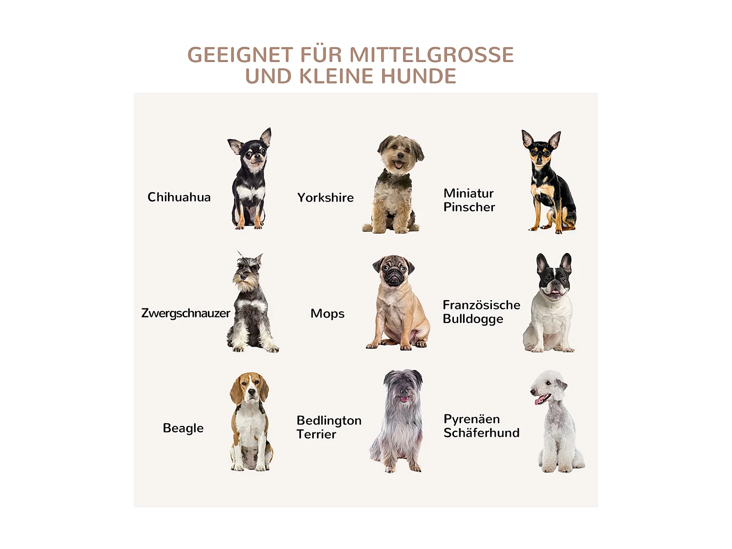 Cage pour chien avec plateau de table, design élégant, bois, marron (80.5x59.5x67.5cm)