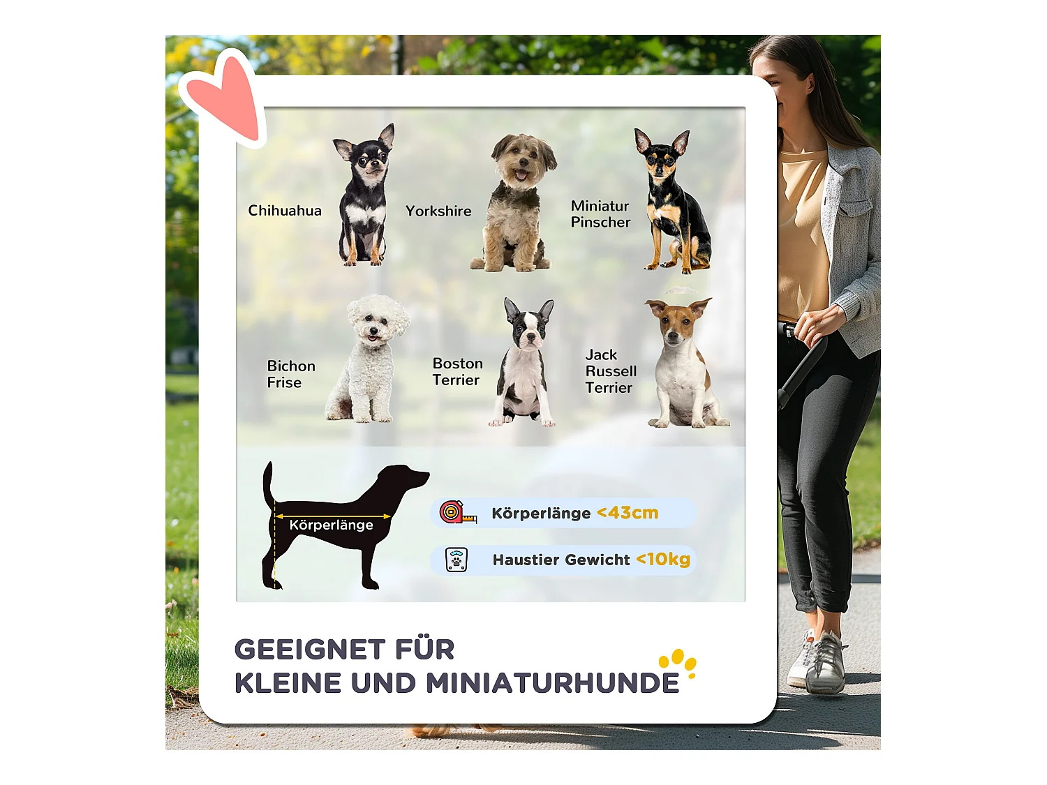 Poussette pour petit chien et chat, design pliable avec toit réglable, polyester marron (76.5x52x95cm)