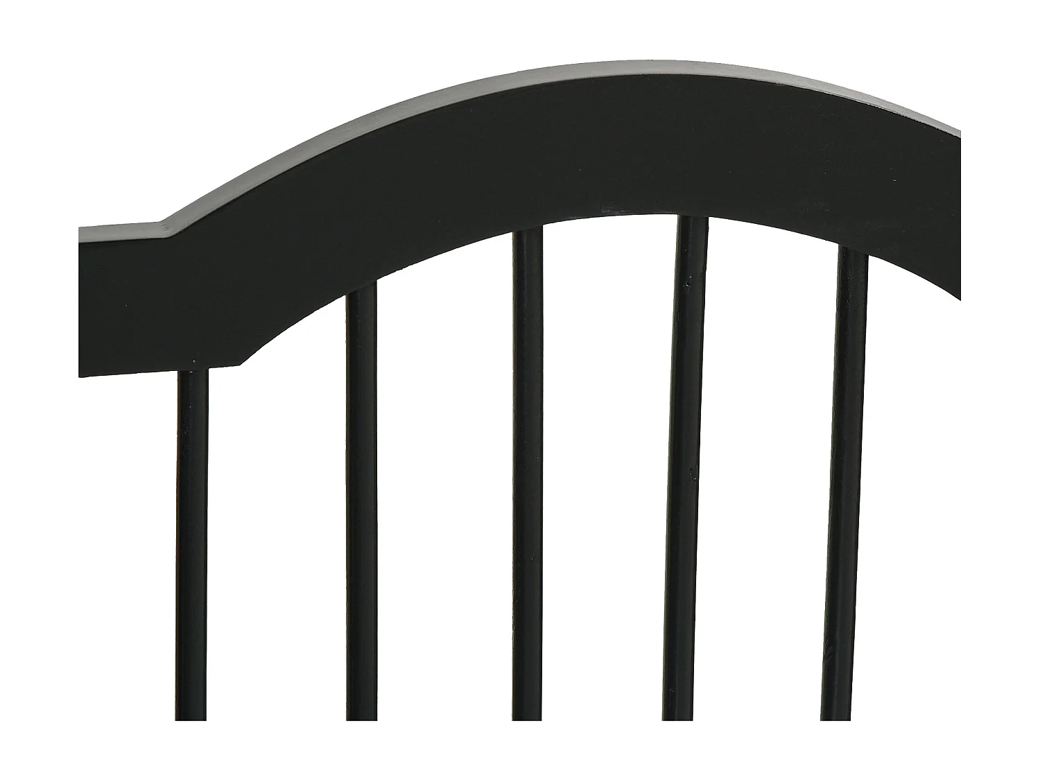 Puerta plegable para perros, diseño robusto, madera maciza, color negro, con 2 patas de apoyo (154,5 x 29,5 x 61 cm)