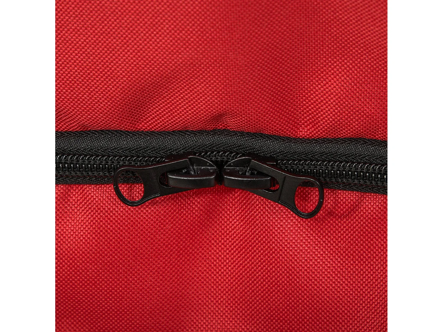 Chariot pour chien et chat, design pliable avec housse en polyester, rouge, 4 roues pivotantes (76.5x52x95cm)