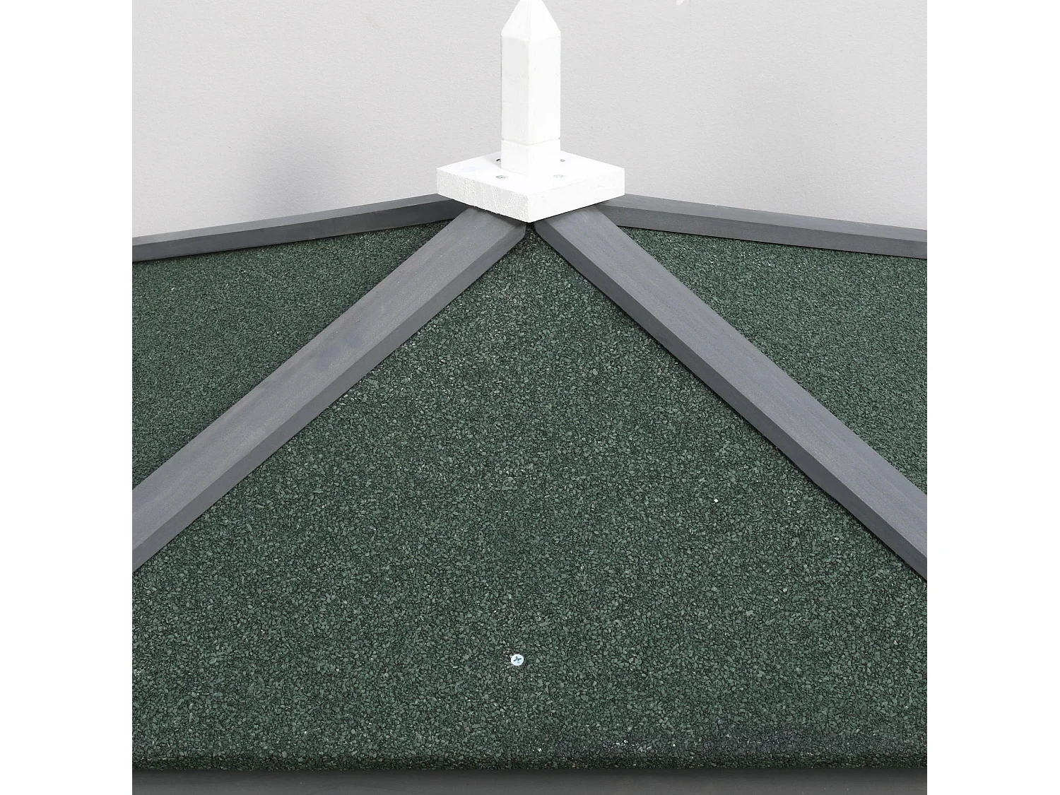 Poulailler nain avec enclos, résistant à l'hiver, en pin, gris et blanc, perchoirs et nichoir inclus (196x76x97cm)