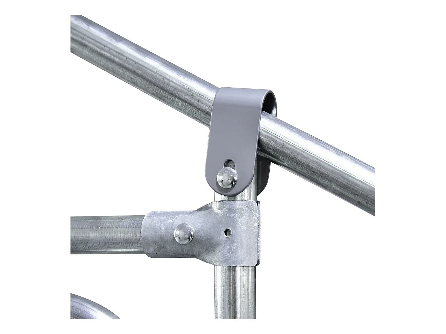 Volière extérieure spacieuse pour poules, canards et lapins, acier galvanisé, argenté, avec toit et zone ombragée (300x600x200 cm)