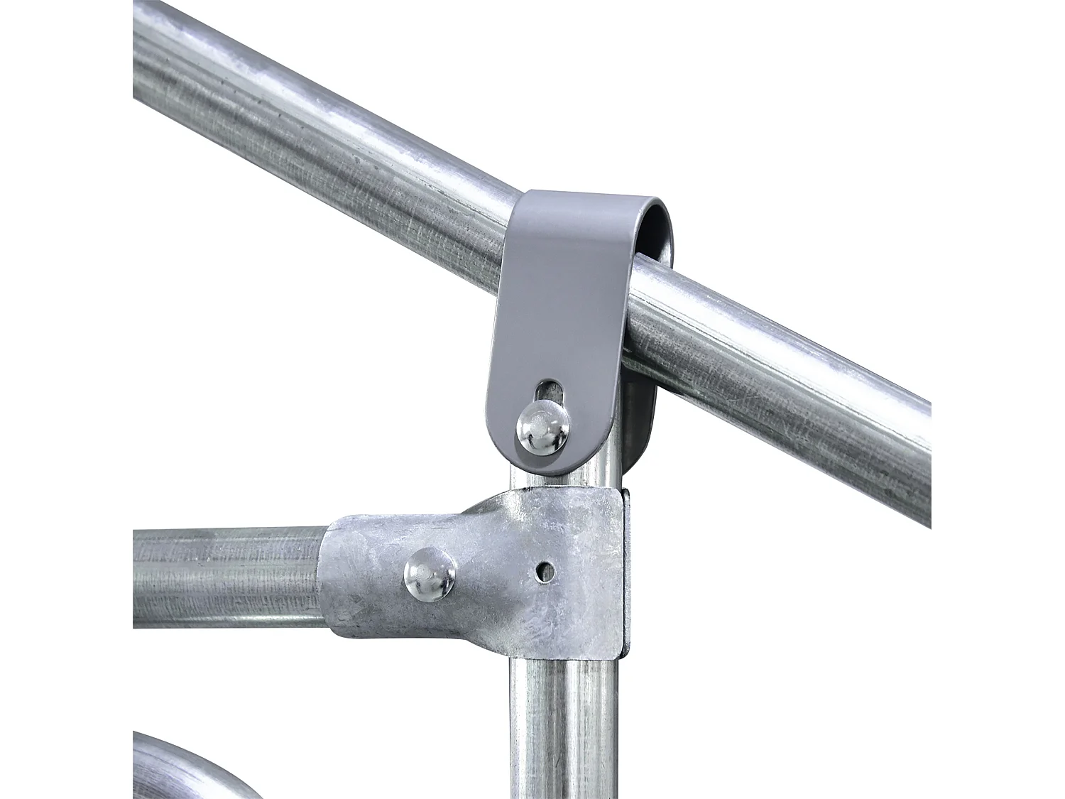 Volière extérieure spacieuse pour poules, canards et lapins, acier galvanisé, argenté, avec toit et zone ombragée (300x600x200 cm)