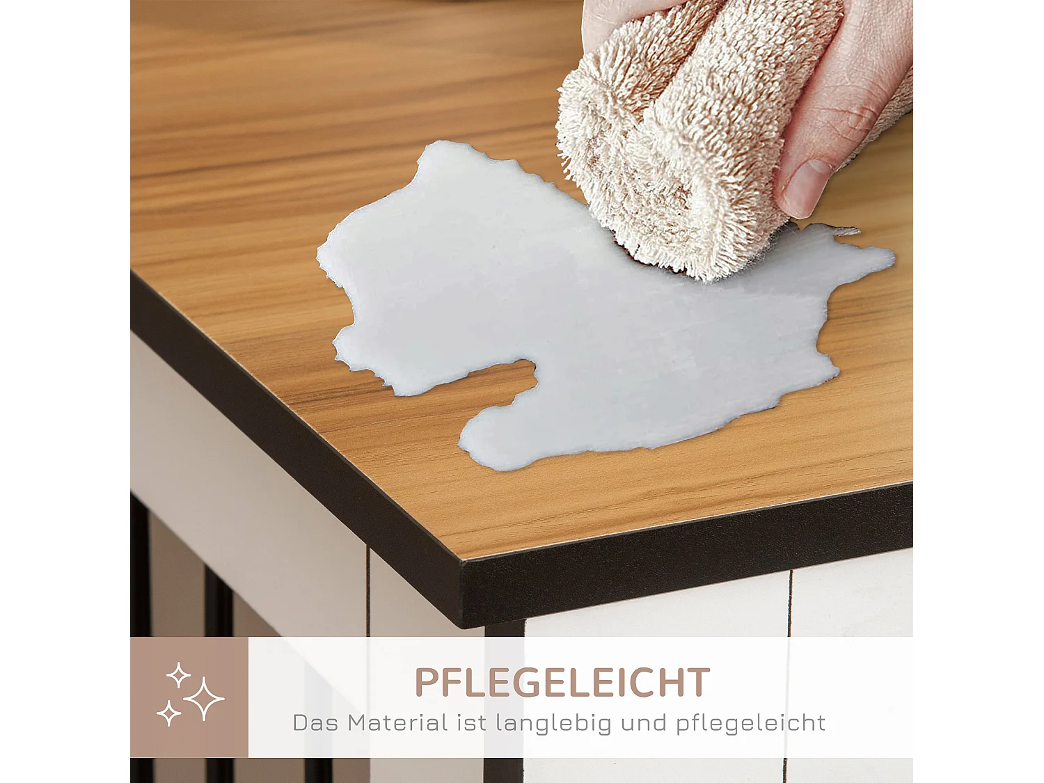 Cage pour chien design moderne, avec portes verrouillables, panneau de particules, noyer foncé et blanc (106x60x76cm)