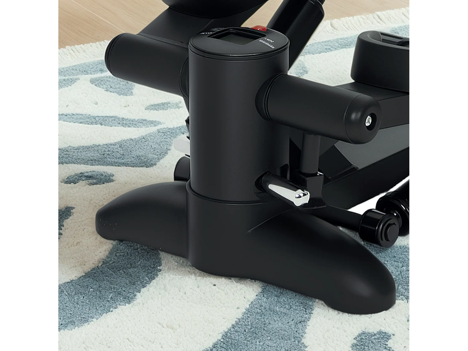 Mini-stepper avec écran LCD, compact, acier, noir (44.5x29x20 cm)