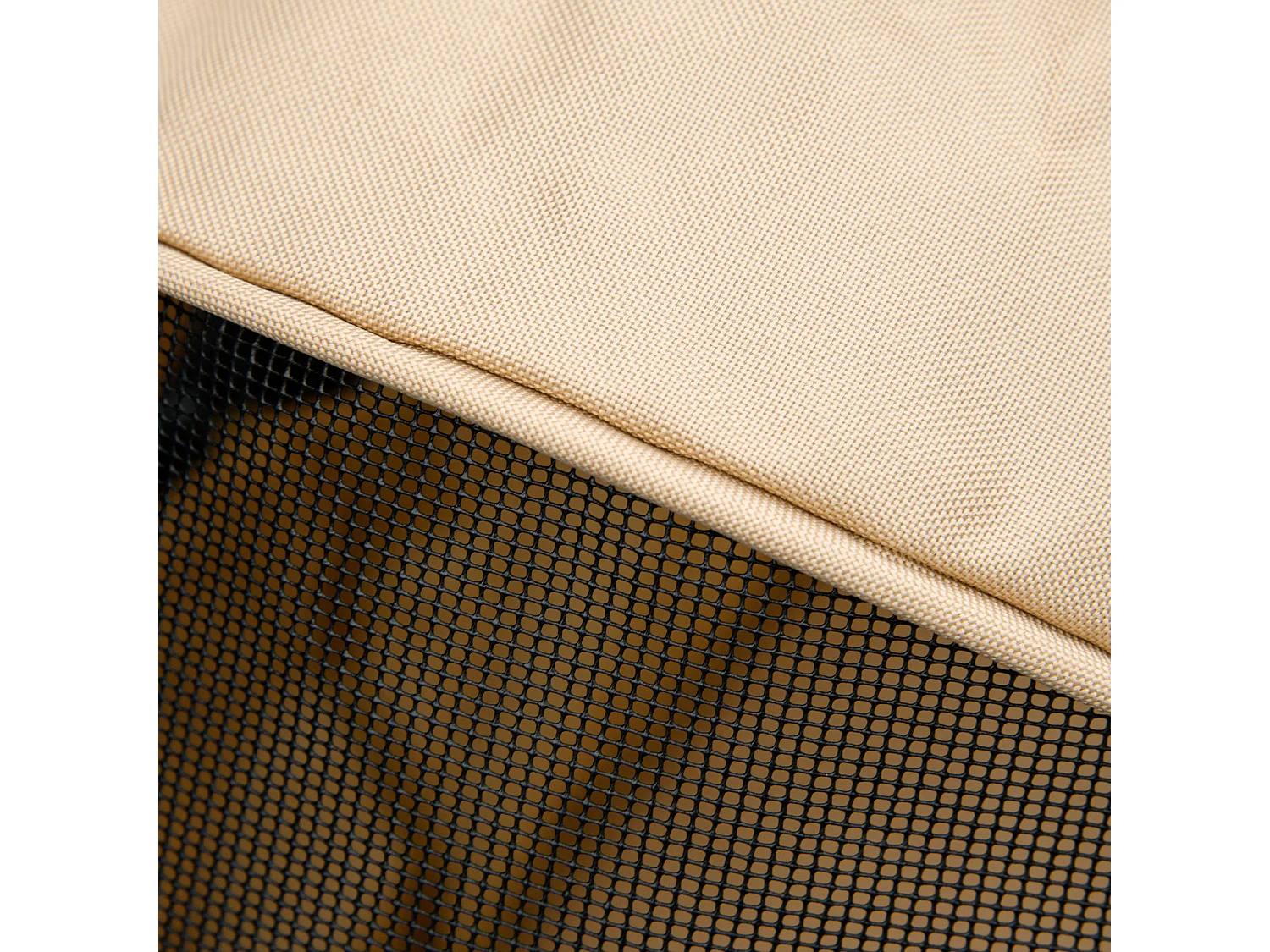 Poussette pliante pour petits chiens et chats, tissu oxford, kaki, avec rangement et roues pivotantes (67x45x96cm)