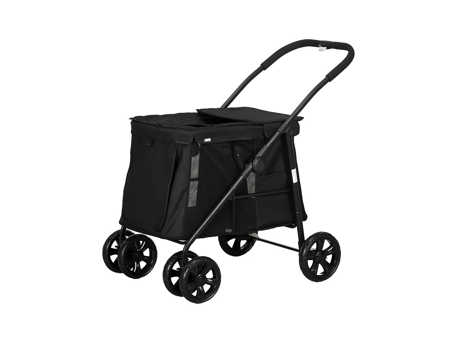 Remorque 3-en-1 pour chien, maison pour animal et transport, tissu Oxford, gris (132x65x74 cm)