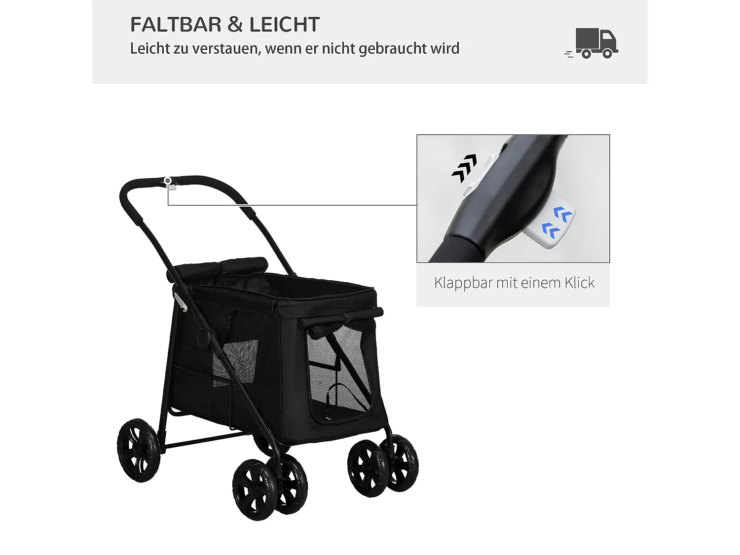 Remorque 3-en-1 pour chien, maison pour animal et transport, tissu Oxford, gris (132x65x74 cm)