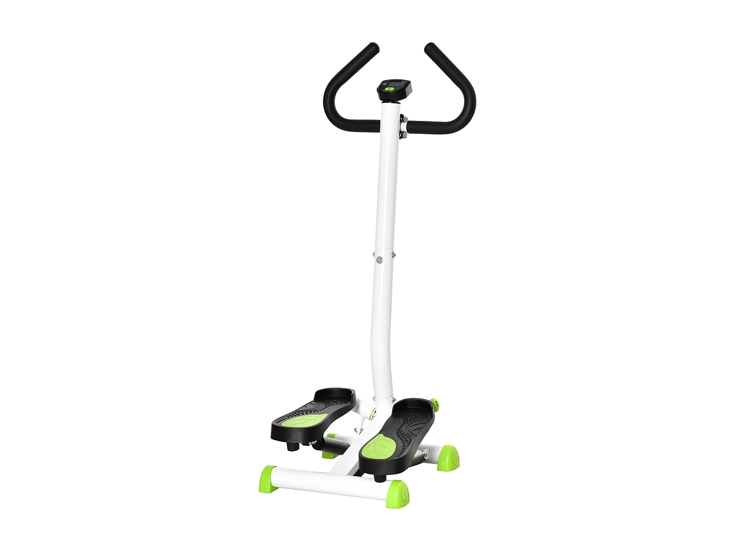 Stepper Fitness avec écran LCD et poignées, pour entraînement à domicile, acier et ABS, vert (55x44x108 cm)