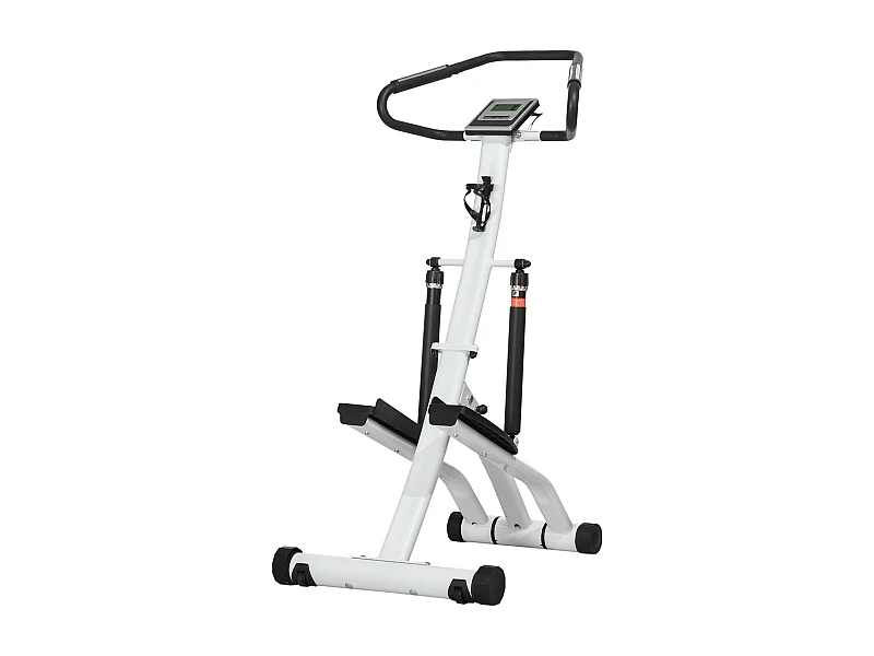 Stepper avec poignées, 12 niveaux de résistance, acier, noir et argent (80x61x134 cm)