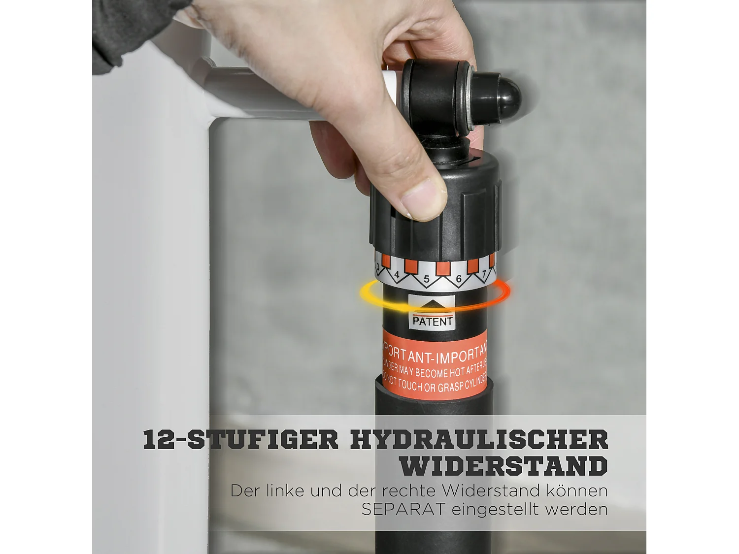 Stepper avec poignées, 12 niveaux de résistance, acier, noir et argent (80x61x134 cm)