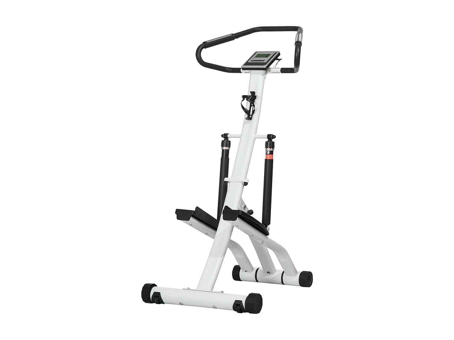 Stepper avec poignées, 12 niveaux de résistance, acier, noir et argent (80x61x134 cm)