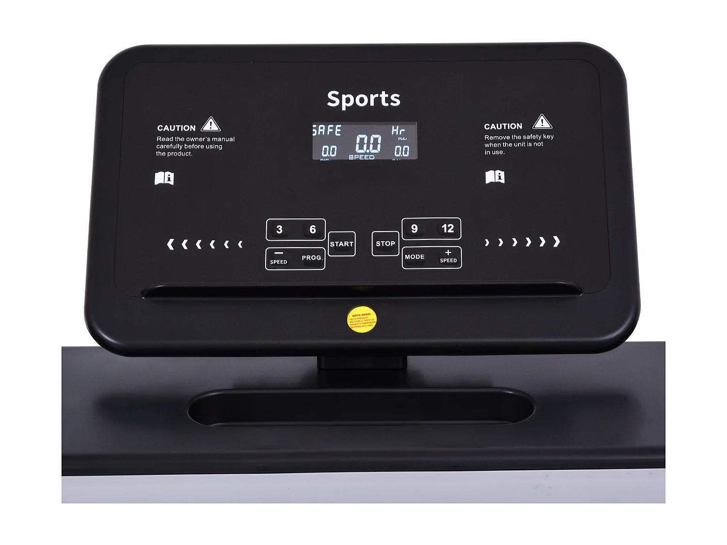 Tapis de course motorisé pliable avec 12 programmes, support pour téléphone, acier, noir (71x128x122 cm)