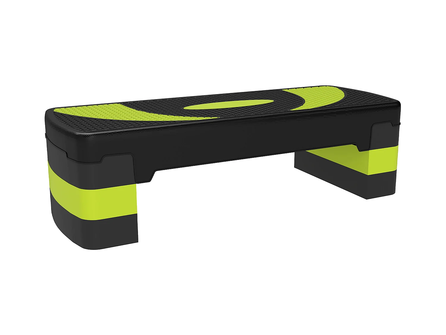 Stepper aeróbico con altura regulable (10/15/20 cm), plástico, verde (80x31x20 cm)