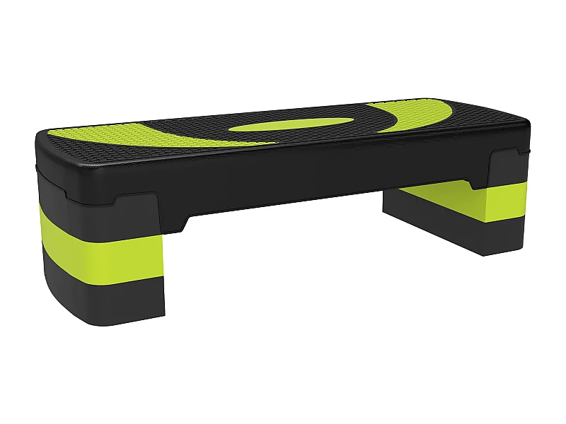Stepper Aerobic avec hauteur réglable (10/15/20 cm), en plastique, vert (80x31x20 cm)