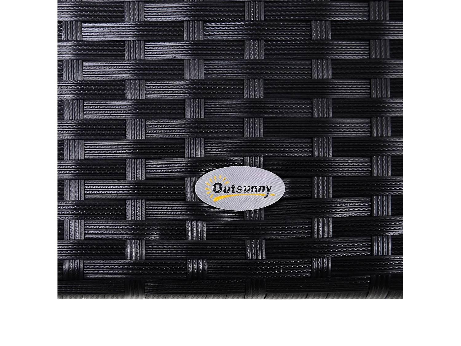 Columpio de jardín de 3 plazas con techo, fabricado en polirratán y metal, color negro (198x124x179cm)