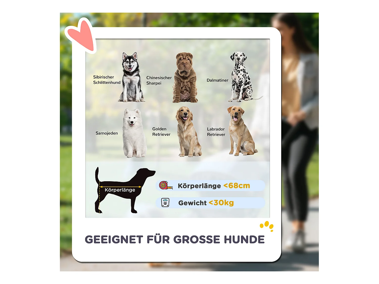 Poussette pliante pour chien et chat jusqu'à 30 kg, polyester, gris foncé (124x67x100 cm)