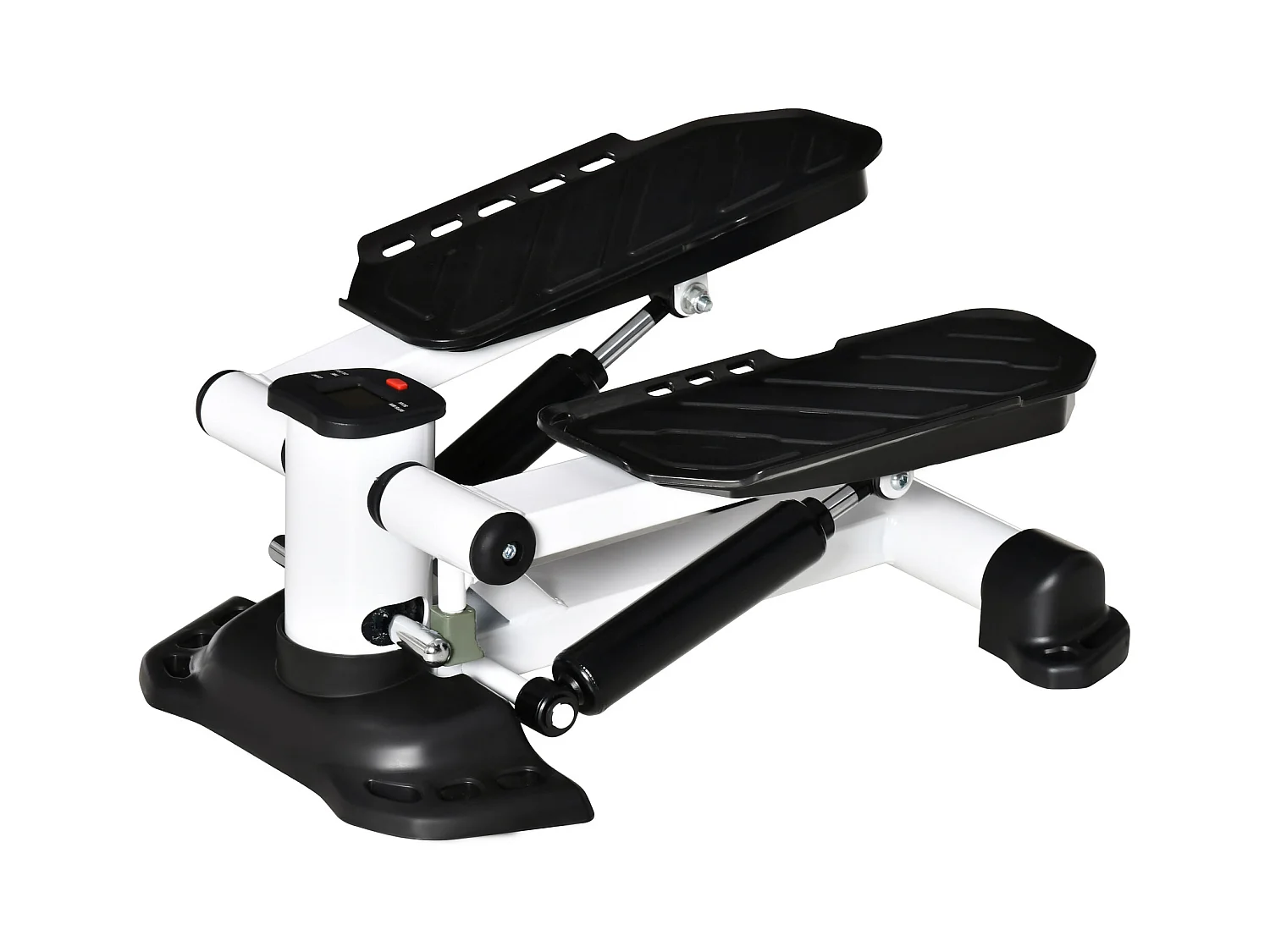 Mini Stepper con LCD, 8 niveles de resistencia magnética, acero, blanco (48x34x21 cm)