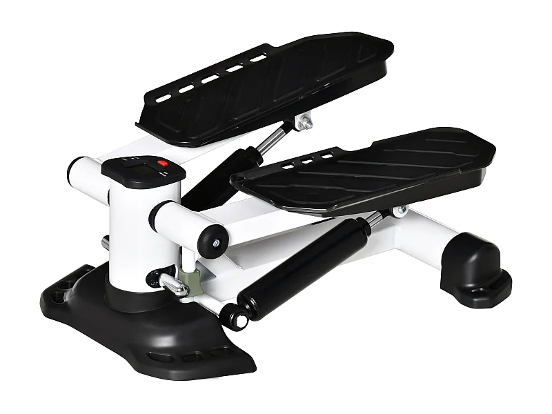 Mini Stepper avec LCD, 8 niveaux de résistance magnétique, acier, blanc (48x34x21 cm)