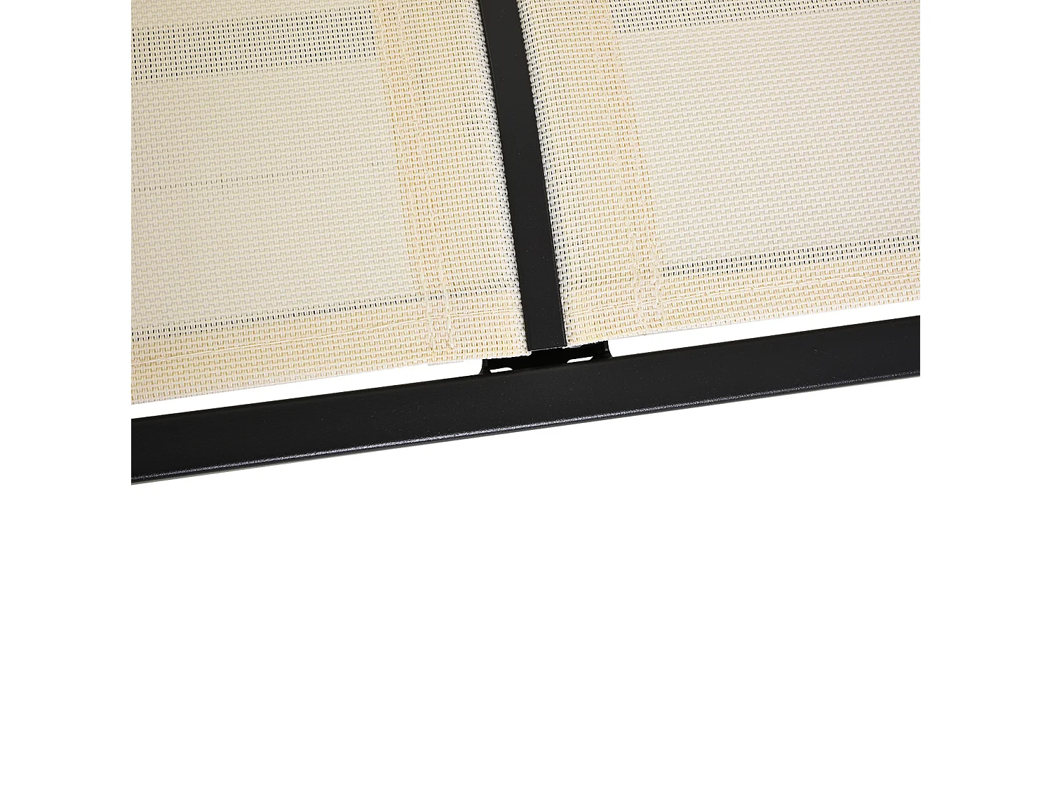 2-zits schommelbank voor in de tuin, metaal, zwart en beige, met schommelfunctie (120x70x85cm)