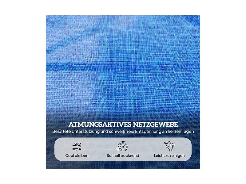 Tumbona plegable, regulable y resistente a la intemperie, de poliéster, color negro y azul oscuro (194x72x31 cm)