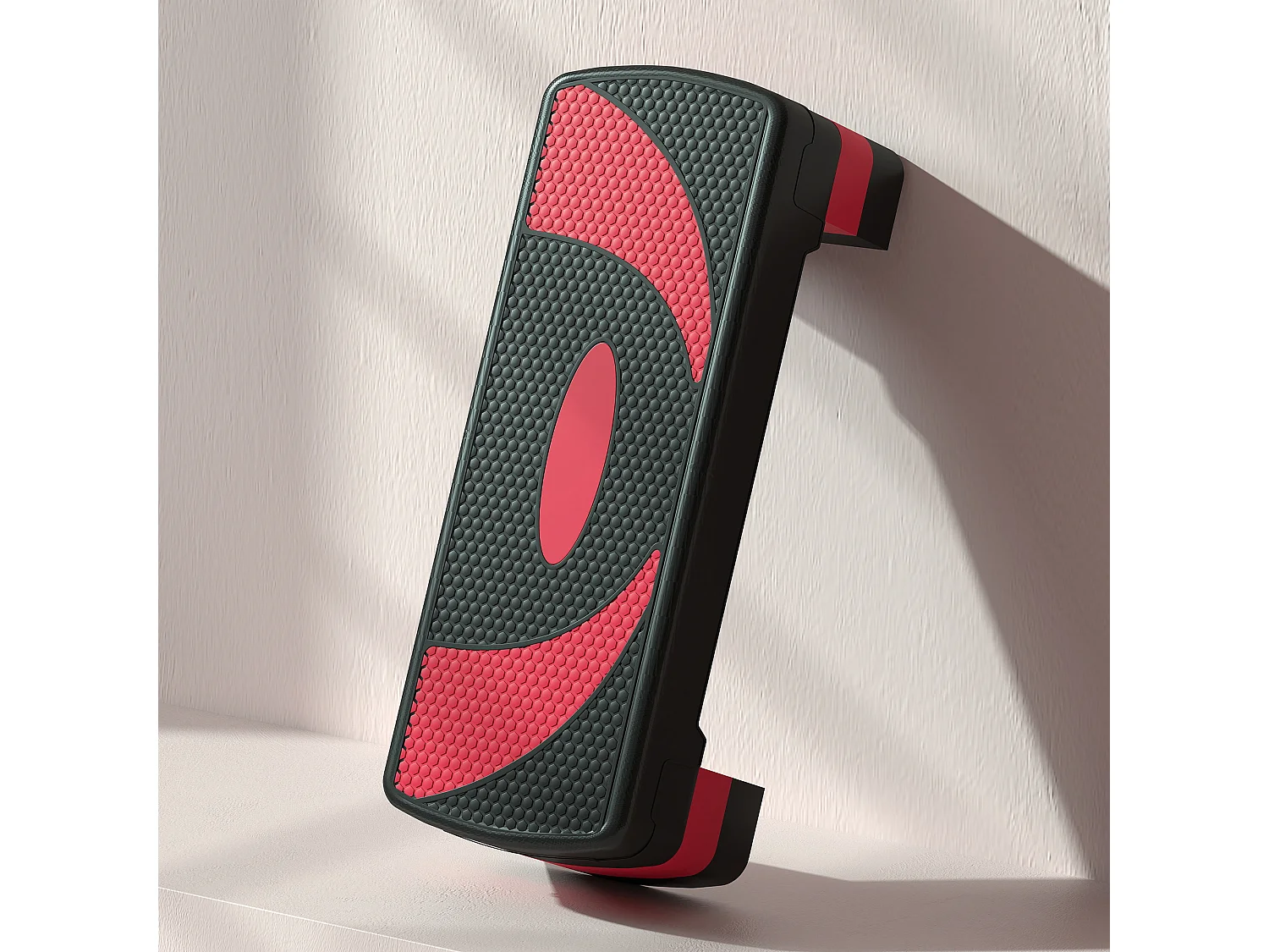 Stepper réglable pour aérobic, avec 3 hauteurs, plastique, rouge (80x31x20 cm)