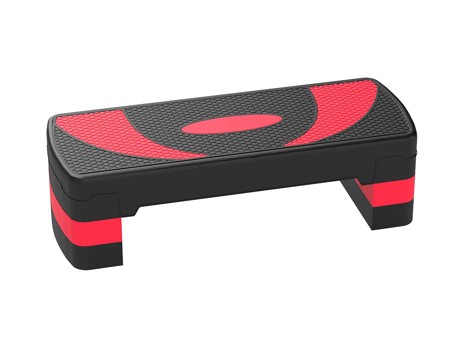 Stepper regulable para aeróbic, con 3 alturas, plástico, rojo (80x31x20 cm)