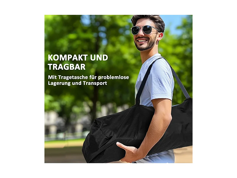 Chaise pliante de camping avec accoudoirs, repose-tête et porte-gobelet, métal et tissu Oxford, noir (94x62x100cm)