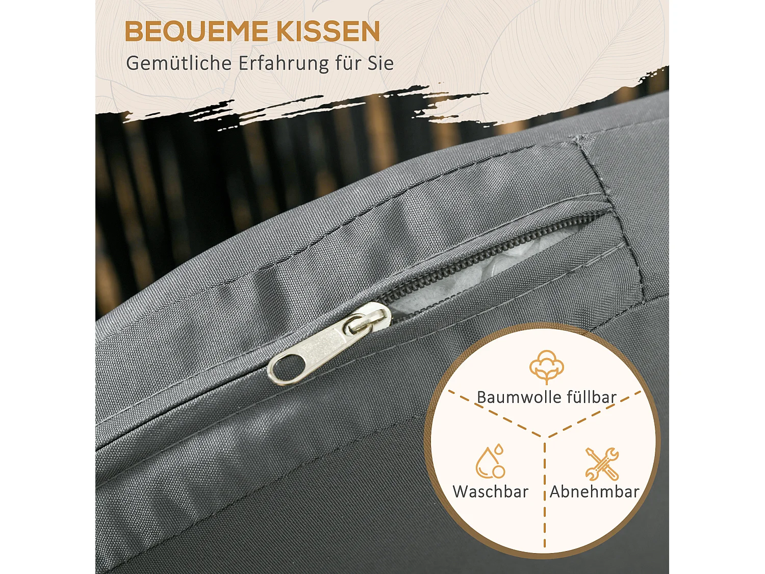 2 chaises de jardin avec coussins, design bohème, acier, noir (57x60x71cm)