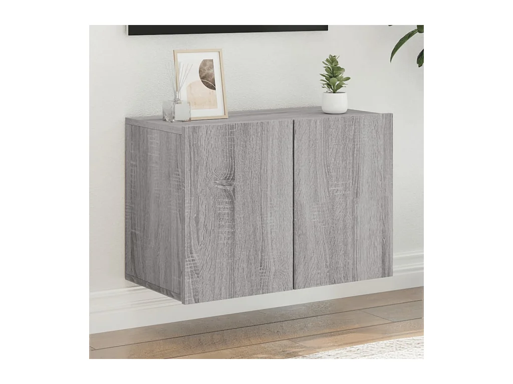 Mobile TV da parete grigio Sonoma 60x30x41 cm