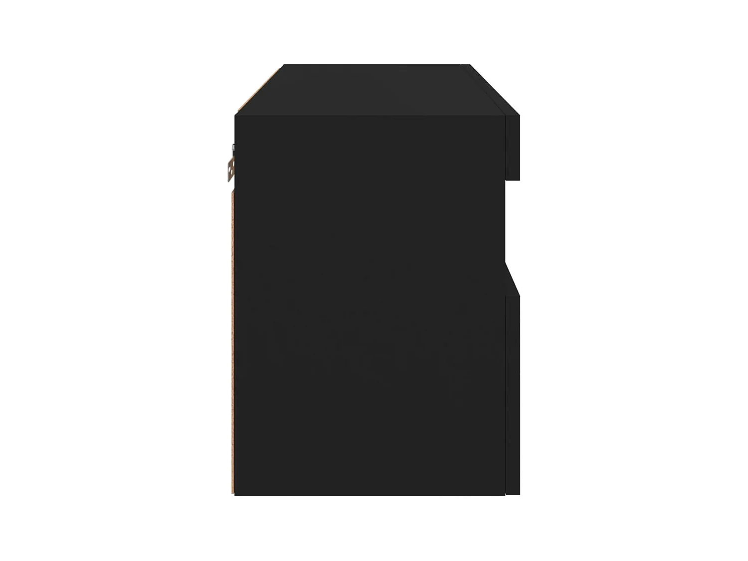 Wandmontierter TV-Schrank mit LED-Beleuchtung schwarz 60x30x40 cm