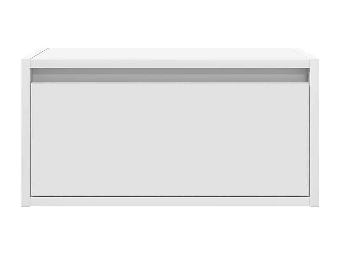 Comodino da parete con luci LED bianche