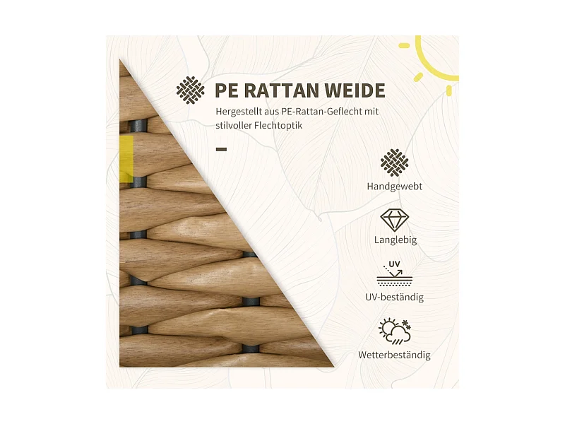 Conjunto de 2 sillas de jardín apilables de ratán con cojines, acero, gris (57x58x87 cm)