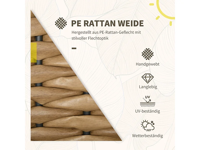 Ensemble de 2 chaises de jardin empilables en rotin, avec coussins, acier, gris (57x58x87 cm)