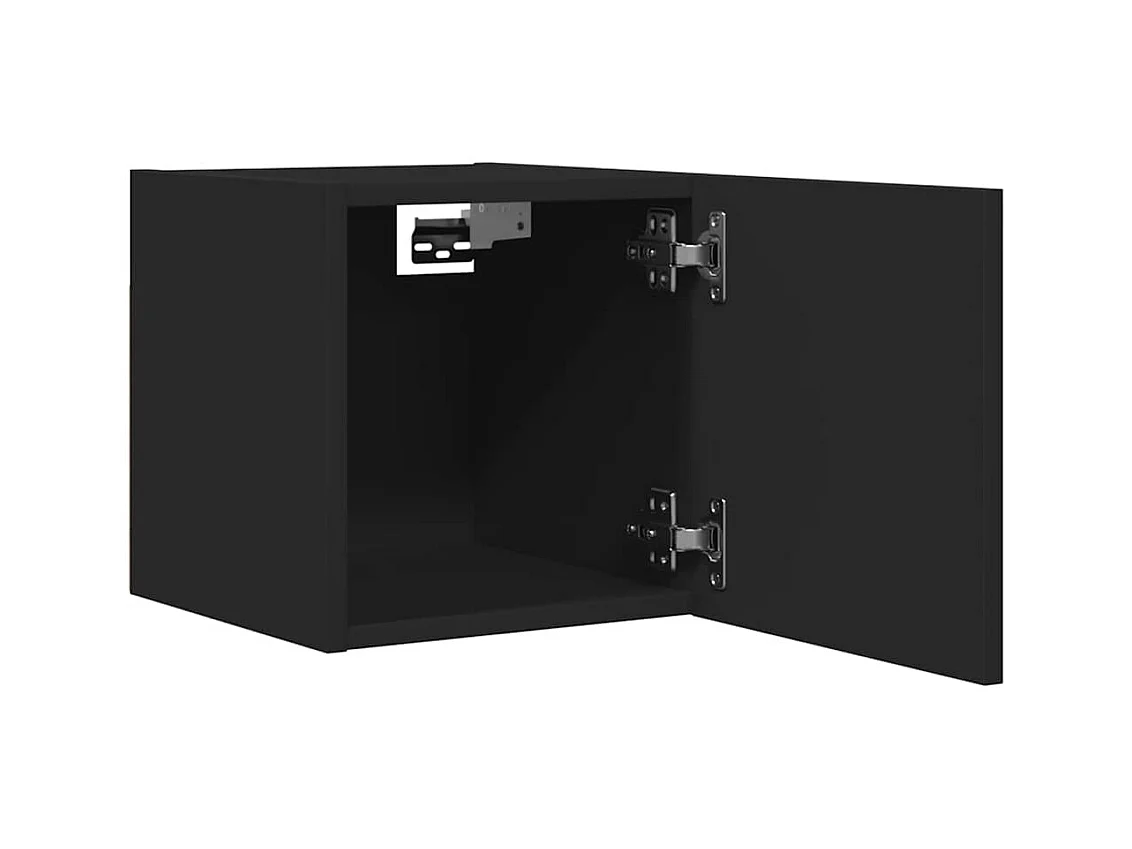Mobile porta TV da parete nero 30,5x30x30 cm