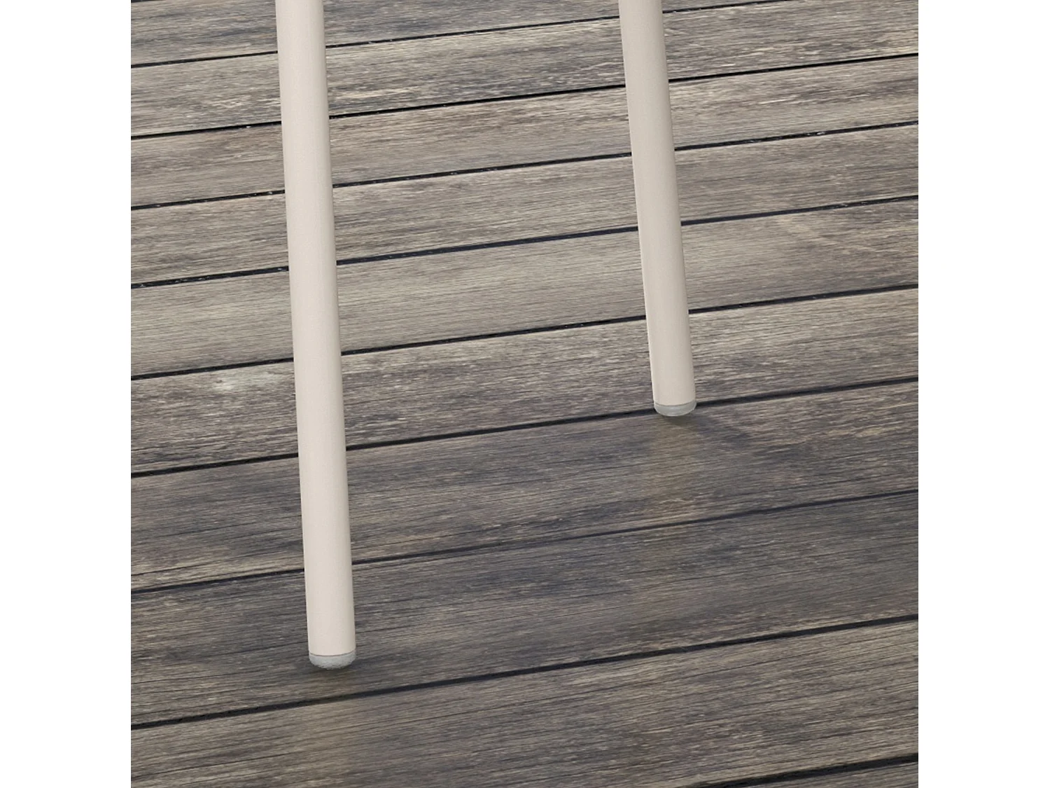 Conjunto de 4 sillas de jardín apilables con reposabrazos y respaldo, acero, gris (59x55x84 cm)